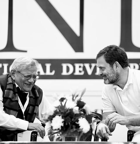 Rahul Gandhi posted this picture of him with Sitaram Yechury the day the Communist leader died 